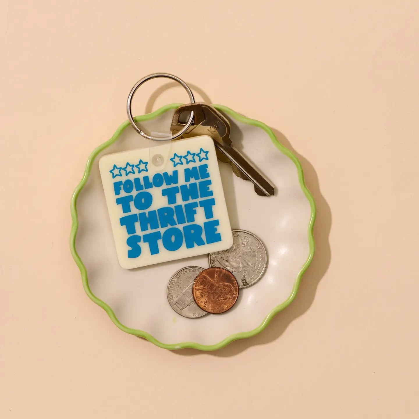Follow Me to the Thrift Store Keychain